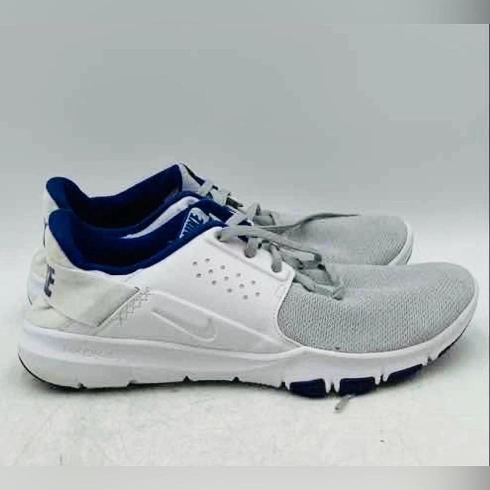 Nike Flex Control 4 AJ5911-004 Gray Royal Blue White Sneakers Shoes-Mens 8.5